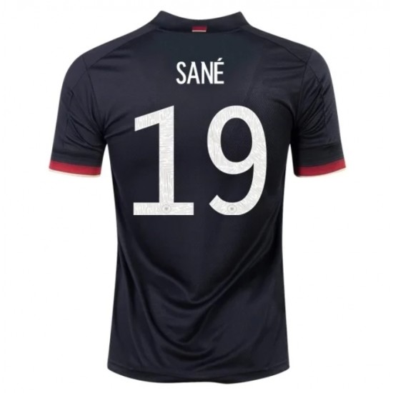 Camisola Alemanha SANE 19 Equipamento Segundo Euro 2020 Manga Curta